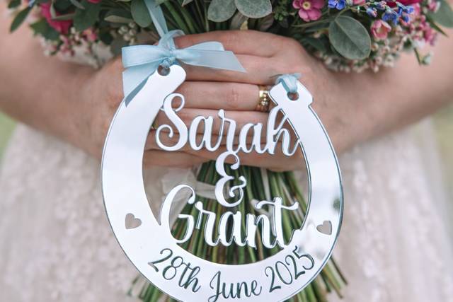 Silver Wedding Horseshoe