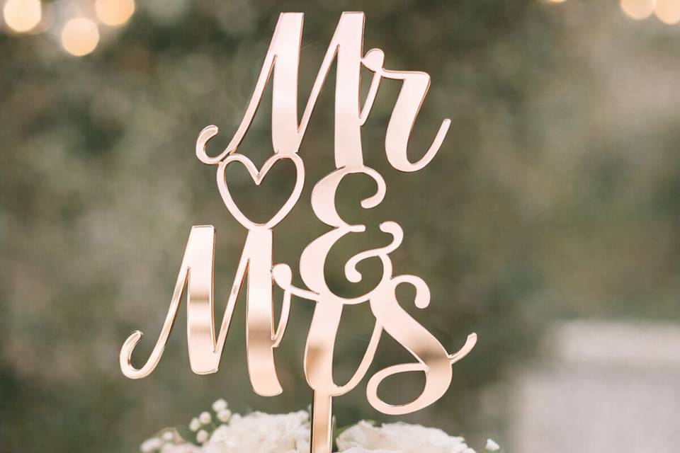 Role Gold Cake Topper