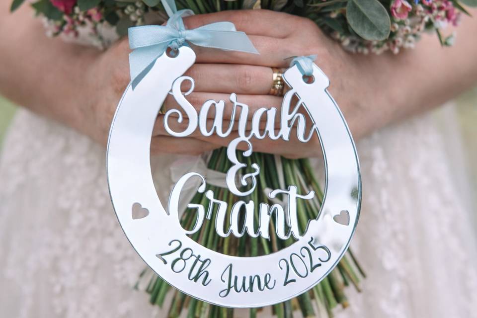 Silver Wedding Horseshoe