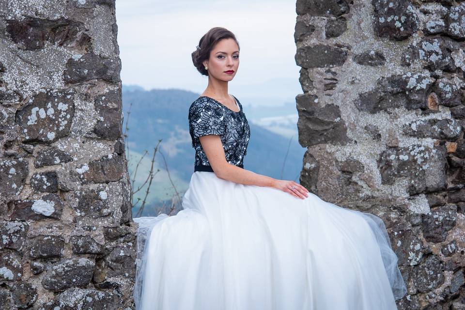 Caroline on Kinnoul Hill