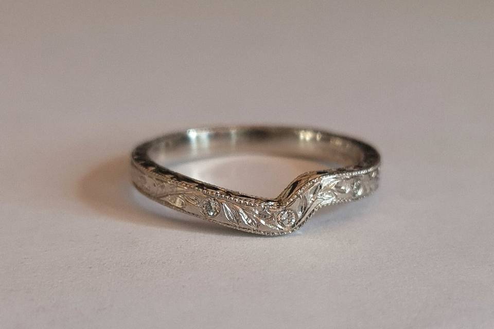 Hand engraved ring