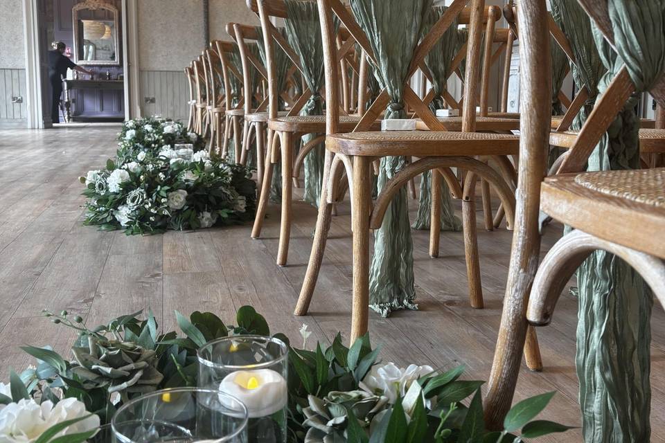 Sage Green Sash & Wreaths