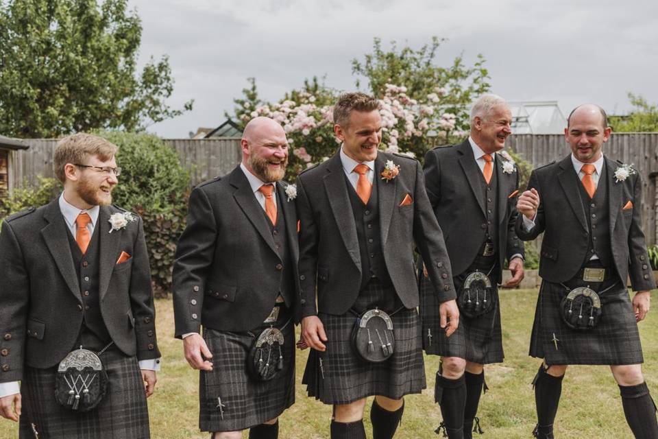 Groomsmen looking smart