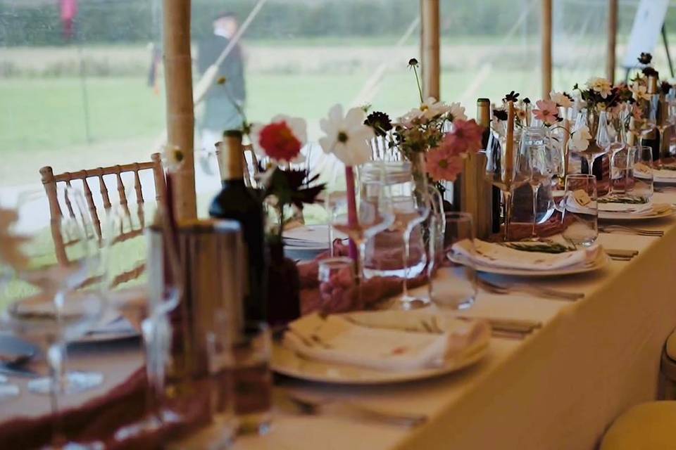 Floral wedding table