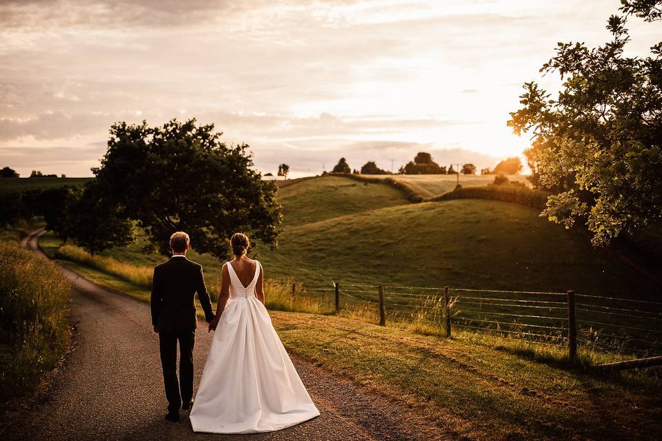 Sunset over the countryside