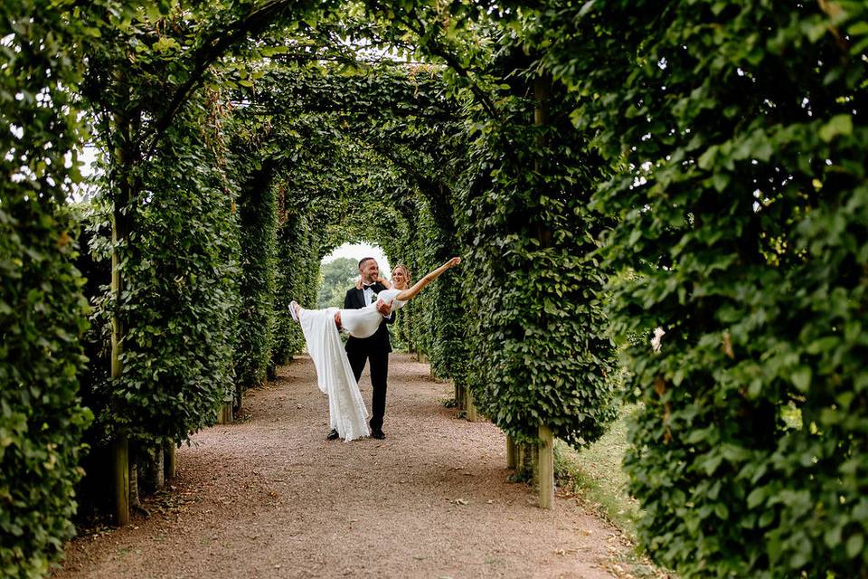 Couple under the hornbeams