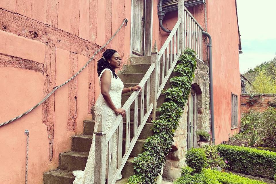 Bride on Staircase