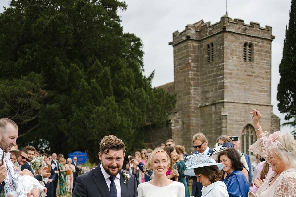 Just married outside church