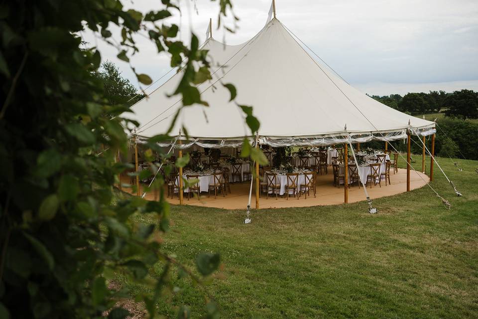 Petal pole marquee