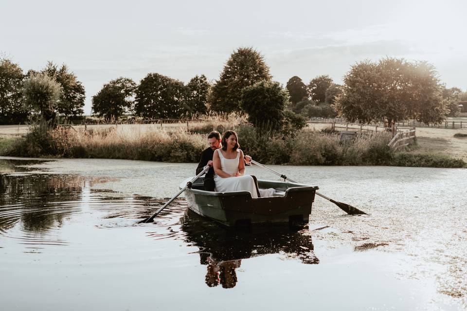 Lake couple shot