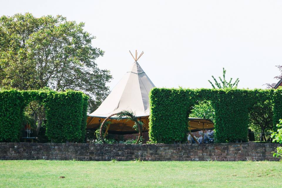 Tipi in the Gardens