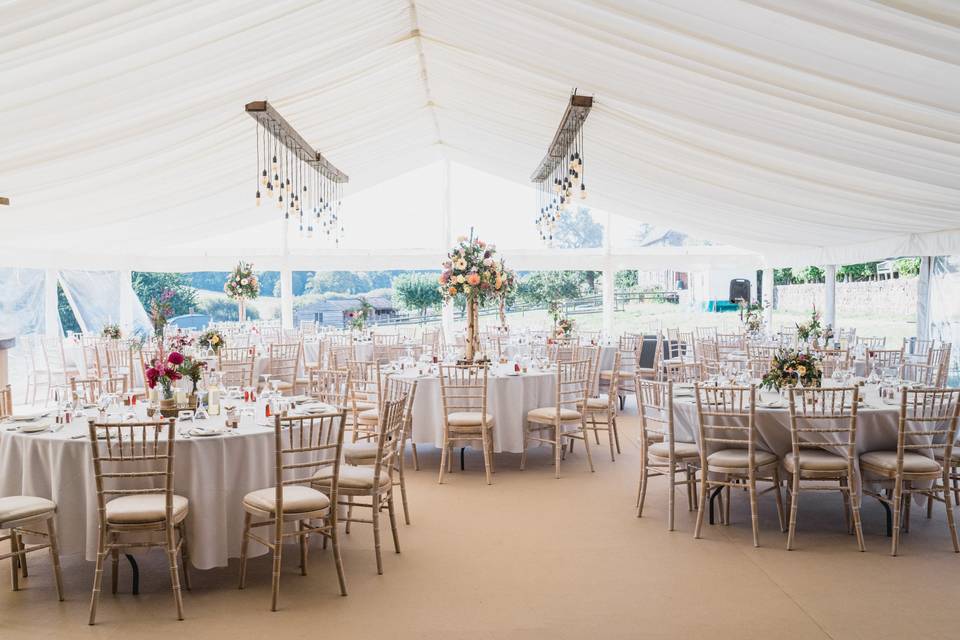 Marquee wedding reception