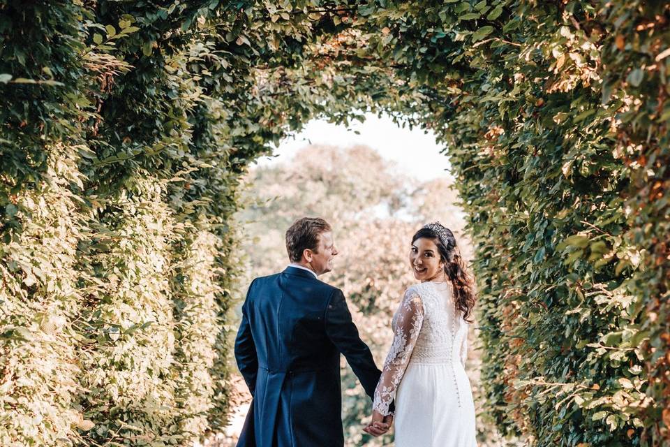 Under the hornbeam arches