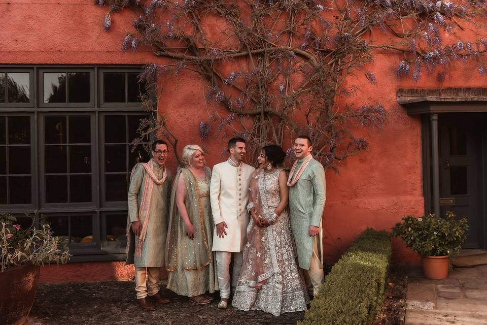 Family Outside the House