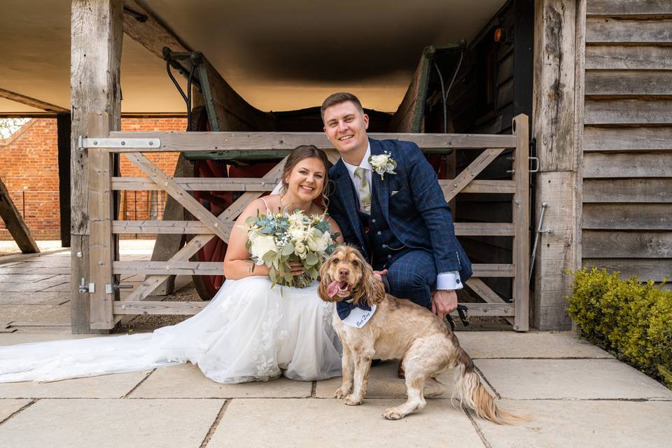 Bride & Groom & Furry Friend!