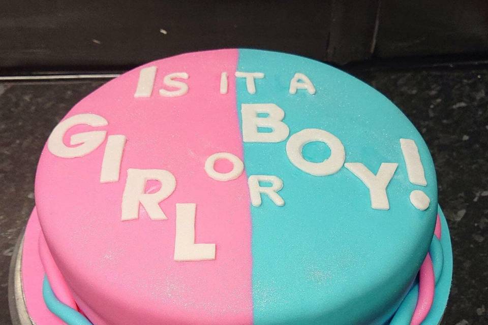 Gender reveal cake