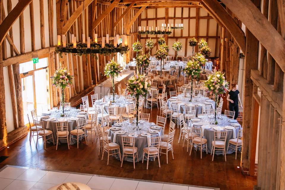 Wedding breakfast Great Barn