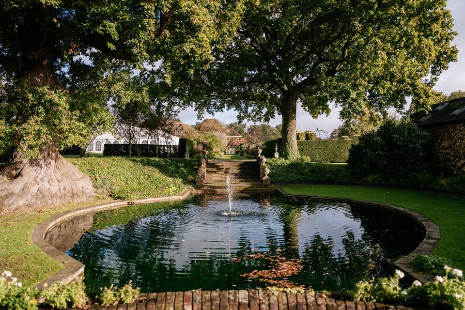 Pond by Temple
