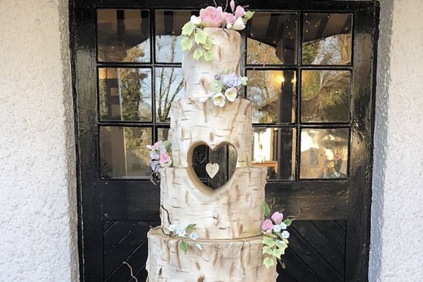 Woodland wedding cake