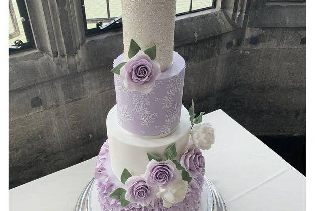 Lilac 4 tier cake