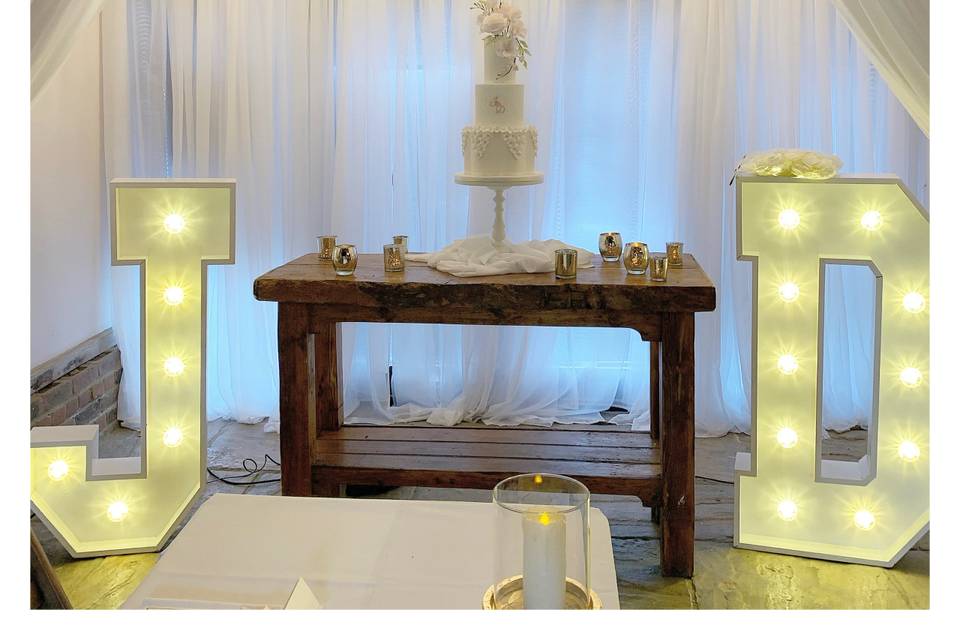 Wedding cake display