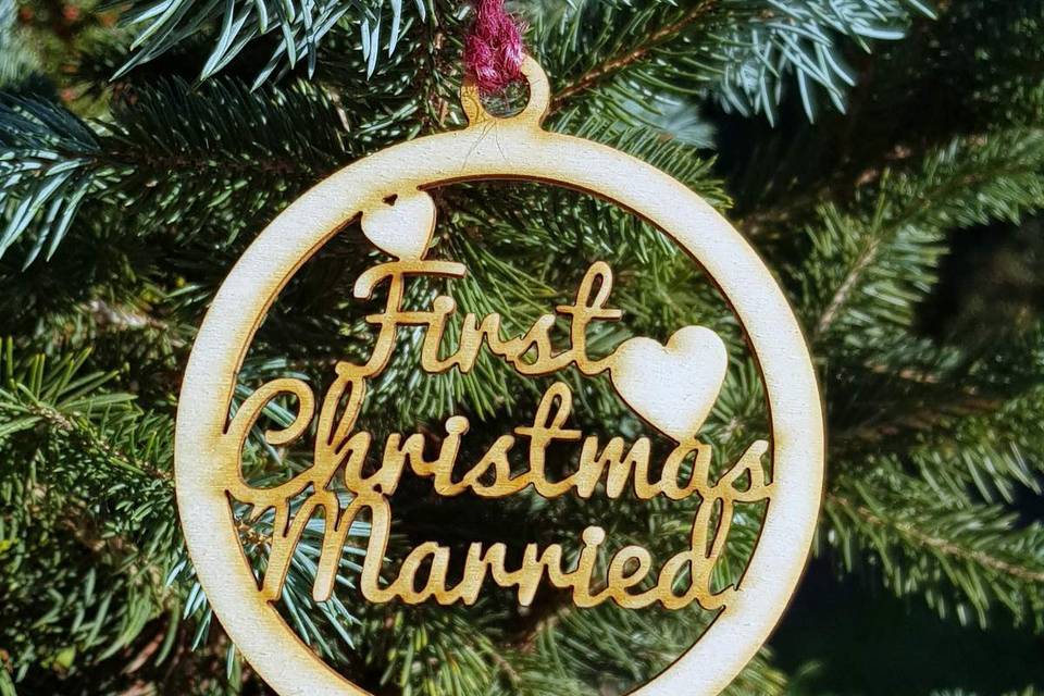 Newly-wed Christmas bauble