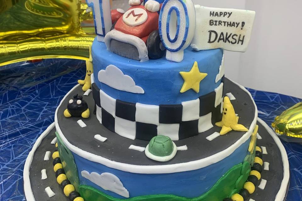 Racing car cake