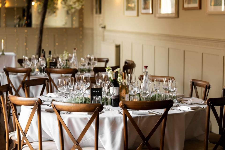 Ballroom table set
