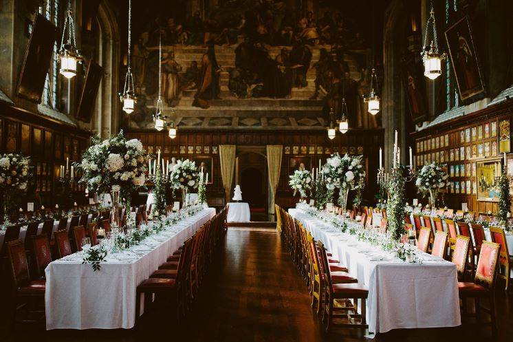 Long tables in the Great Hall