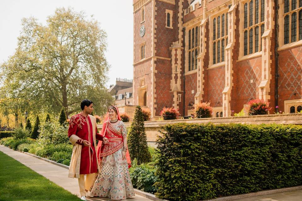 Couple on Benchers Lawn