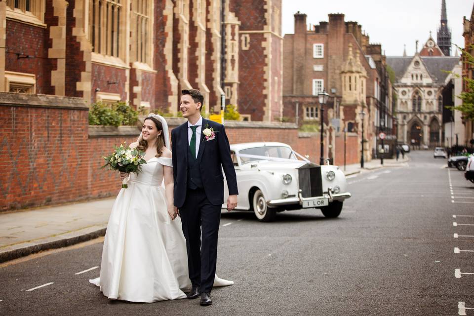 Couple outside Lincoln's Inn