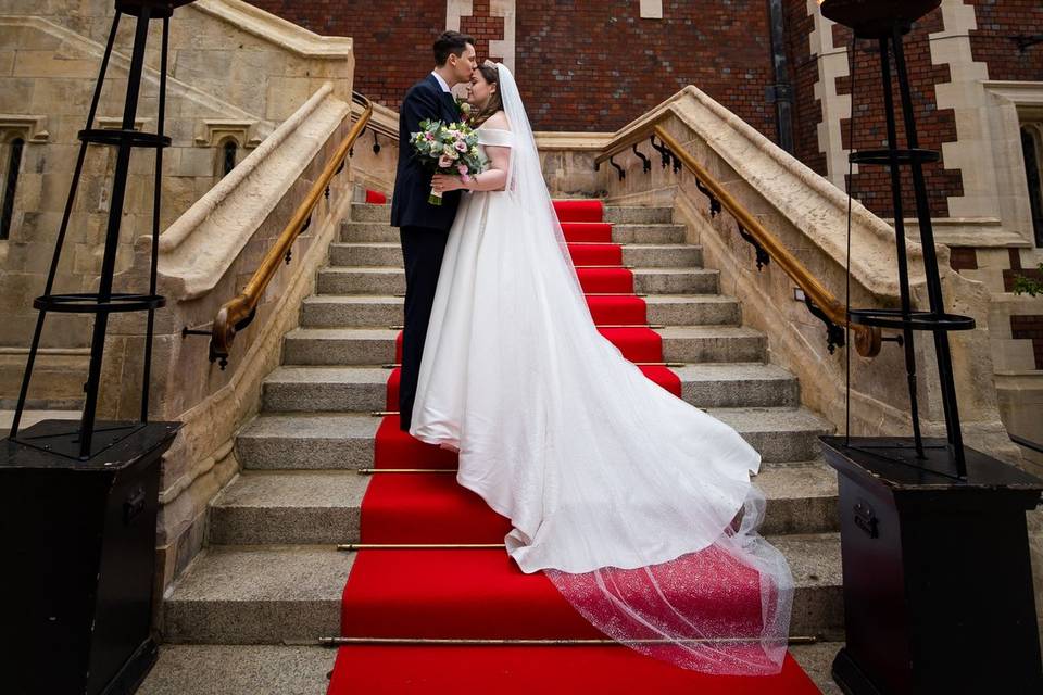 Couple on Benchers steps