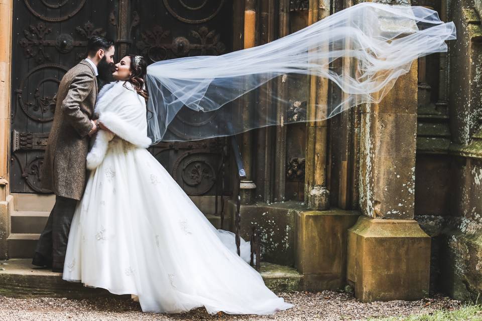 Windy veil shot