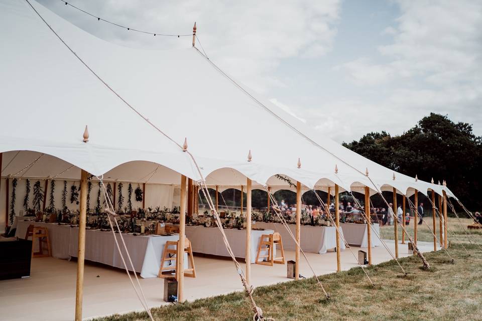 Rustic and refined marquee