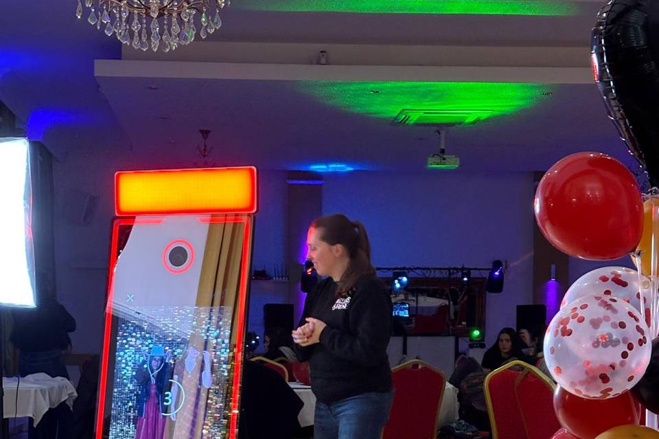 Mirror Booth and attendant
