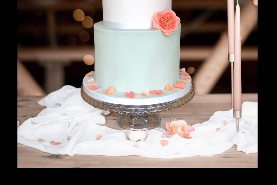 Sage Green and Ivory 3-tier