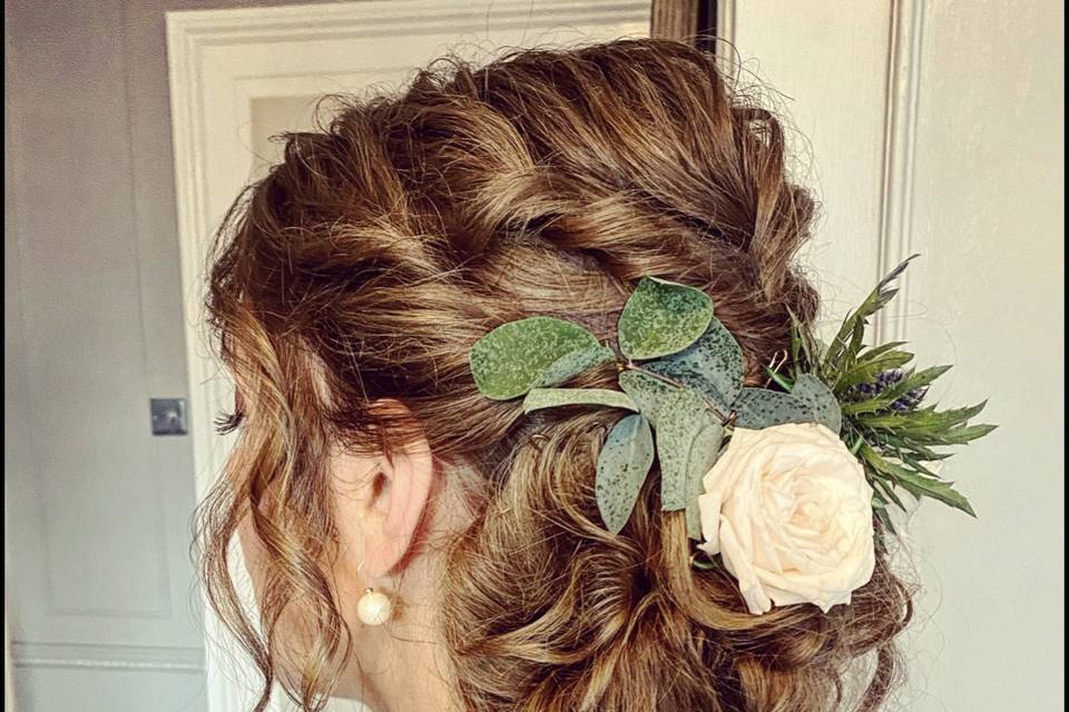 Boho bridal hair