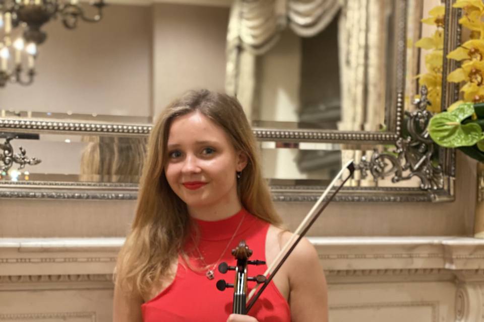 Corporate event violinist