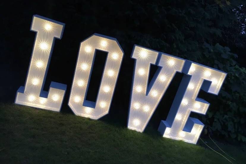 Giant LOVE letters for hire