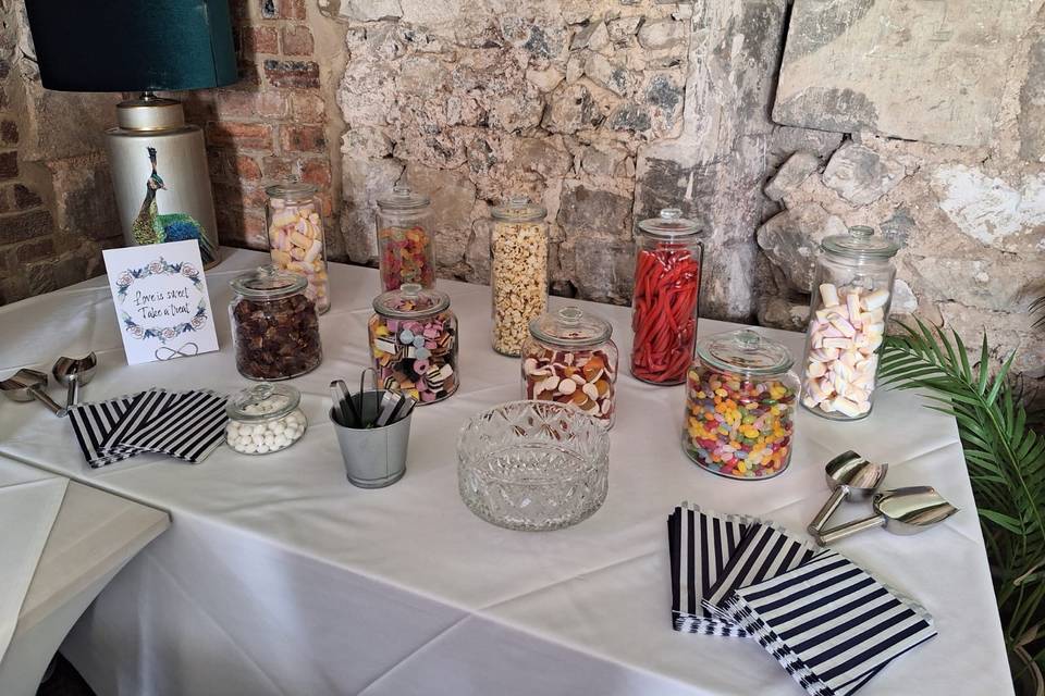 Sweets jars for hire