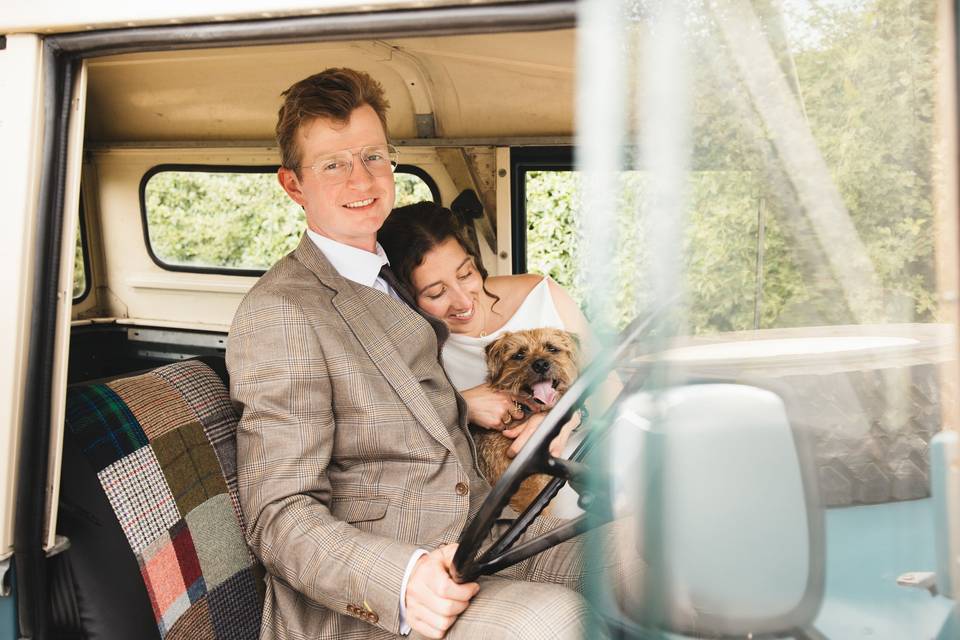 Landy and dog