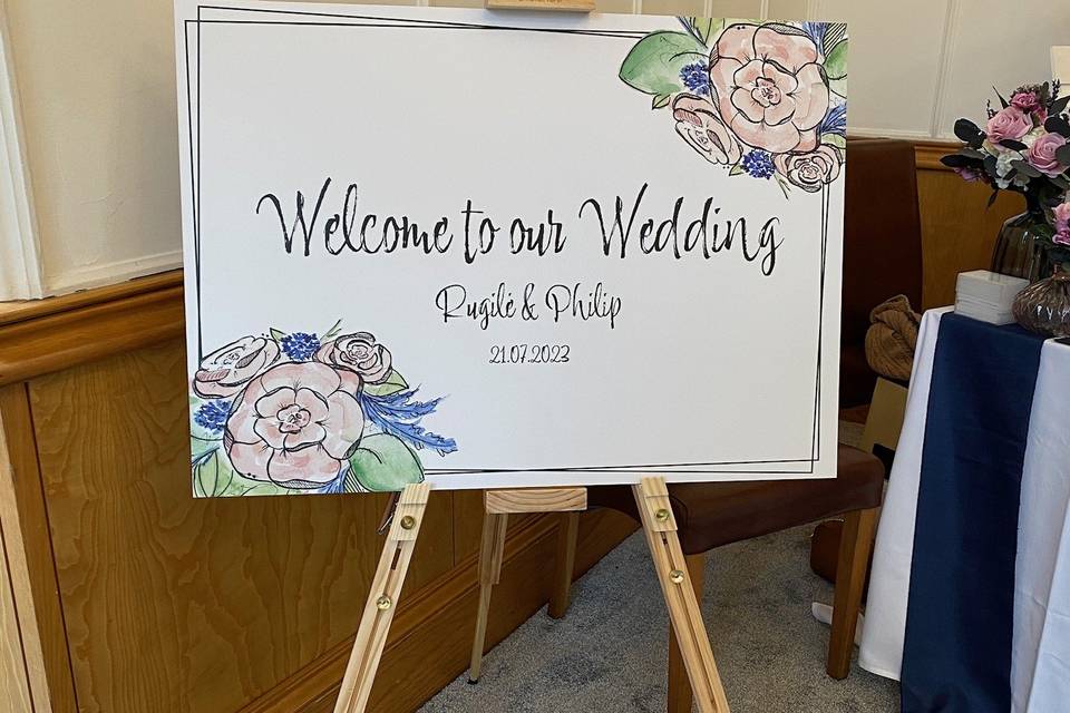 Wedding welcome signs