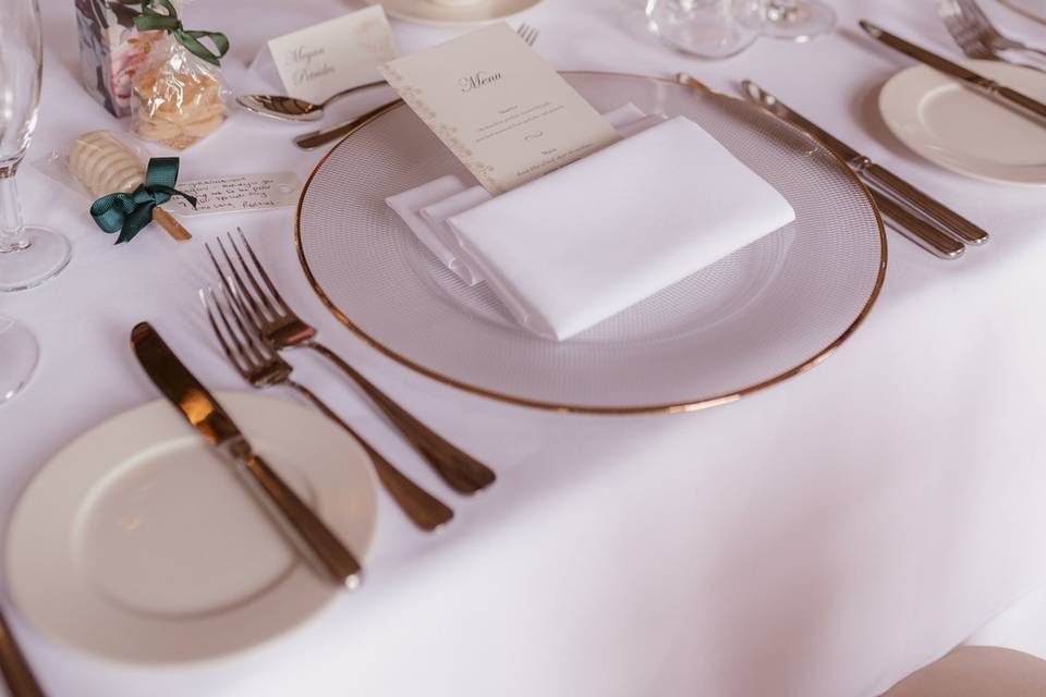 Charger plates and table decor