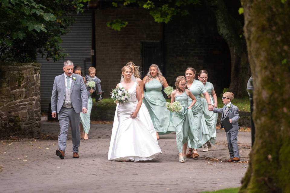 To the ceremony