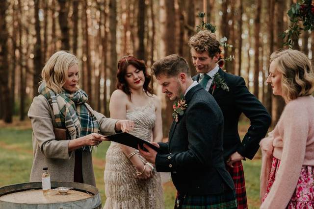 Harvest moon woodland wedding_