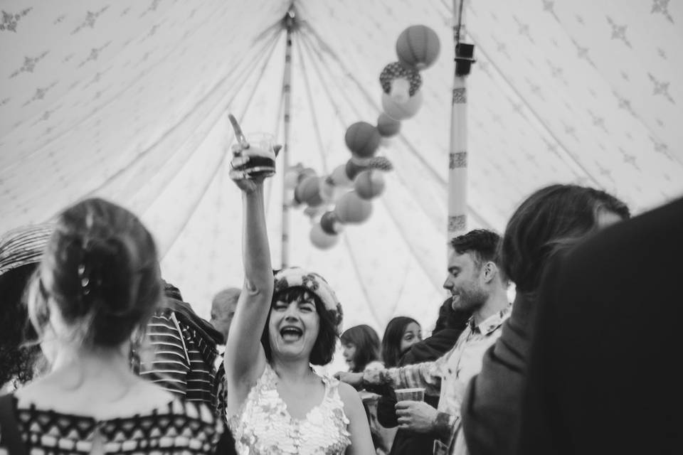 Festival wedding Hampshire