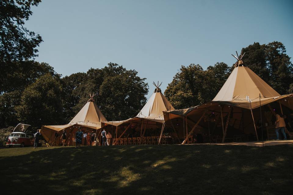 Tipi wedding reception