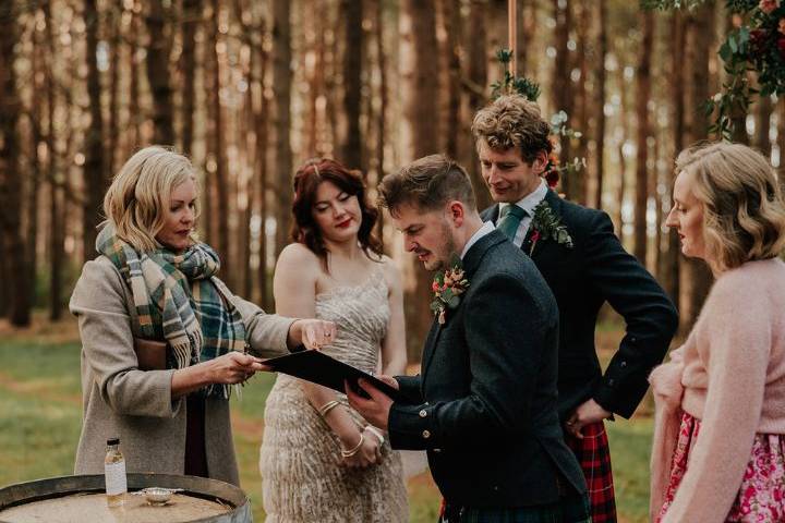 Harvest moon woodland wedding_