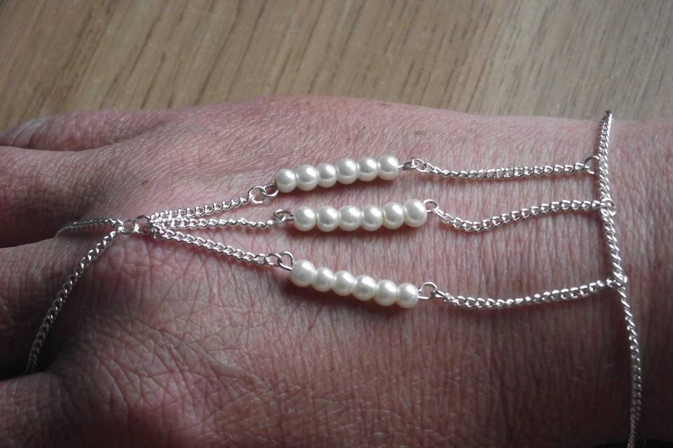 Triple Pearl Slave Wristlet