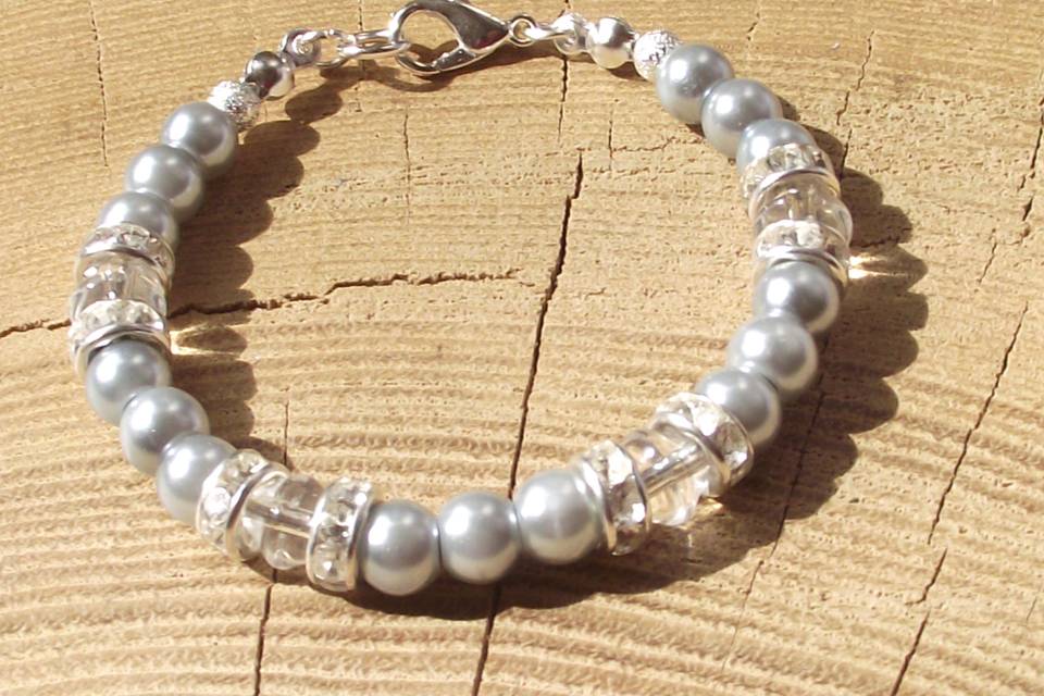 Czech Crystal & Silver Pearl